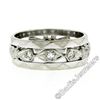 Image 4 : Antique 14kt White Gold 0.20 ctw Diamond 7mm Eternity Band Ring