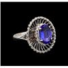 Image 1 : 14KT White Gold 1.80 ctw Tanzanite and Diamond Ring