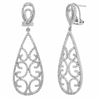 Image 1 : 14k White Gold 1.39CTW Diamond Earrings, (I1-I2/G-H)