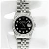 Image 3 : Rolex Mens Stainless Steel Black Diamond 36MM Datejust Wristwatch