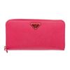 Image 2 : Prada Pink Saffiano Leather Continental Zip Wallet