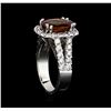 Image 4 : 3.87 ctw Golden Tourmaline Ring - 14KT White Gold