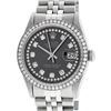 Image 1 : Rolex Mens Stainless Steel Rhodium String Diamond 36MM Datejust Wristwatch