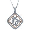 Image 1 : 14k White/rose Gold 0.44CTW Diamond Pendant, (SI3/G)