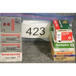 9mm. Assorted Ammo