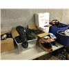Image 1 : LARGE LOT OF MISC. SPORTS EQUIPMENT INCLUDING SAFETY HELMETS, PADS AND FOOTWEAR