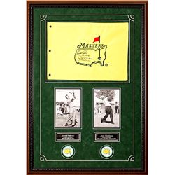 Arnold Palmer and Jack Nicklaus Masters Flag -- Autographed and Inscribed