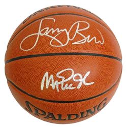 Larry Bird & Magic Johnson Boston Celtics/LA Lakers Dual Autographed Basketball