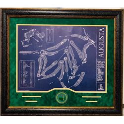 Augusta National Golf Course Framed Blue Print