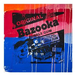 Gail Rodgers, "Bazooka Joe" Hand Signed Original Hand Pulled Silkscreen Mixed Media on Canvas with L