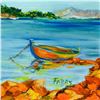 Image 2 : Elliot Fallas, "Morning at the Cove" Original Oil Painting on Canvas, Hand Signed with Letter of Aut