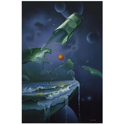 Jim Warren, "Drift Glass" Hand Signed, Artist Embellished AP Limited Edition Giclee on Canvas with C