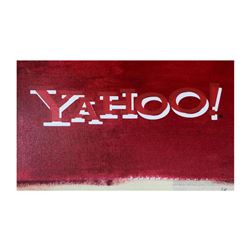 Steve Kaufman (1960-2010), "Yahoo" Hand Signed and Numbered Limited Edition Hand Pulled silkscreen m
