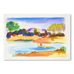 Moshe Leider, Original Watercolor Painting, Hand Signed with Letter of Authenticity.
