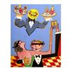 Image 1 : Wayne Ensrud "Night on the Town" Mixed Media Original Artwork; Hand Signed; COA