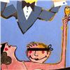 Image 2 : Wayne Ensrud "Night on the Town" Mixed Media Original Artwork; Hand Signed; COA