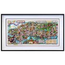 Charles Fazzino- 3D Construction Silkscreen Serigraph "NEW YORK IS…"