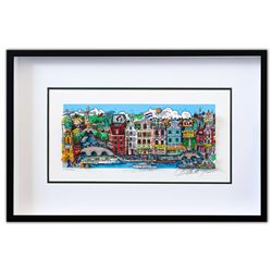 Charles Fazzino- 3D Construction Silkscreen Serigraph "Alluringly Amsterdam"