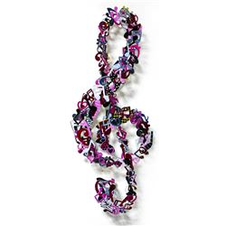 Patricia Govezensky- Original Painting on Cutout Steel "Love Music"