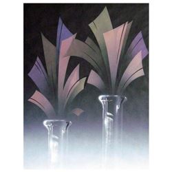 Ken Shotwell, "Graphique I" Hand Signed Original Panting on Board with Certificate of Authenticity.