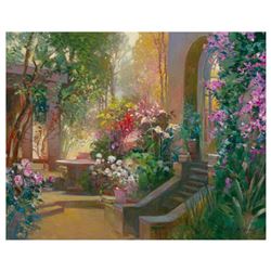 Ming Feng, "Sunlit Passage" Hand Embellished Limited Edition on Canvas, Numbered and Hand Signed wit