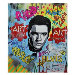 Nastya Rovenskaya- Original Oil on Canvas "Time For Elvis "