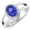 Image 1 : Natural 1.82 CTW Tanzanite & Diamond Ring 14K White Gold - REF-71M9T