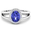 Image 3 : Natural 1.82 CTW Tanzanite & Diamond Ring 14K White Gold - REF-71M9T