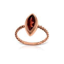 Genuine 2 ctw Garnet Ring 14KT Rose Gold - REF-39Y3F