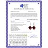 Image 2 : Genuine 30.68 ctw Ruby & Diamond Earrings 14KT Rose Gold - REF-67R3P
