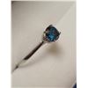 Image 2 : 14K White Gold Blue Diamond(I1, 0.5ct) Solitaire Ring (~Size 6)(Ring is resizable for $40), Made in 