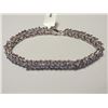 Image 3 : Silver 108 Tanzanites(12.2ct) Bracelet (~length 7.5inches), Appraised Retail $1955