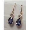 Image 3 : 14K Yellow Gold Ceylon Sapphires(2.1ct) Diamond(I, 0.25ct) Earrings, Custom Designed in Canada, Insu