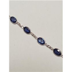 44118K White Gold Sapphire(7.7ct) Bracelet, Custom Designed in Canada, Insurance Value $6000