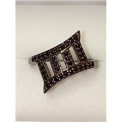 Silver Onyx Ring (~Size 7)(Ring is resizable for $40), Suggested Retail Value $120