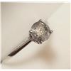 Image 1 : 14K White Gold Diamond(I, 0.7ct) Solitaire Ring (~Size 7)(Ring is resizable for $40), Made in Canada