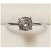 Image 2 : 14K White Gold Diamond(I, 0.7ct) Solitaire Ring (~Size 7)(Ring is resizable for $40), Made in Canada