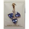 Image 1 : 14K Yellow Gold Tanzanite(2.9ct) Diamond(I2, 0.1ct) Pendant, Custom Designed in Canada, Appraised Re