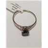 Image 4 : 10K White Gold Black Diamond(1.3ct) Solitaire Ring (~Size 6)(Ring is resizable for $40), Made in Can