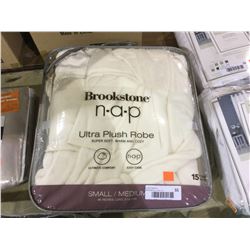 Brookstone Nap Ultra Plush Robe Small/Medium