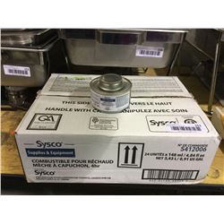 Case of 24 Sysco Twist Cap Wicks 4 Hour Chafing Fuel