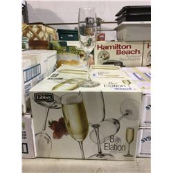Case of 8 Libbey Champagne Flutes 237mL