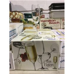 Case of 8 Libbey Champagne Flutes 237mL