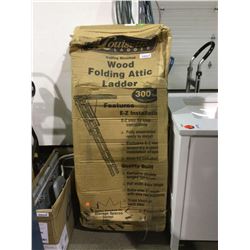 Louisville Ladder Ceiling Mounted Wood Folding Attic Ladder