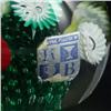 Image 2 : PAPERWEIGHT: Clear, having a series of “flowers” rising our of a “holder” of green in the center fil