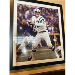 Framed Joe Namath Football Picture