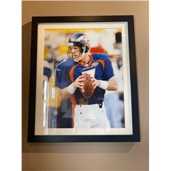 Framed collector NFL picture John Elway