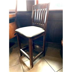 Solid Wood Slate Bar Upholstered Bar Stool