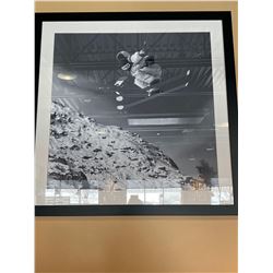 Large Black and White Framed Ski Picture