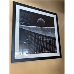 Large Framed Black and White Tennis Picture